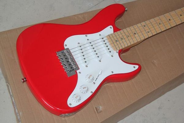 factory custom glossy body electric guitar with red sss pickups, white pickguard, chrome hardware, can be customized
factory custom glossy body electric guitar with red sss pickups, white pickguard, chrome hardware, can be customized