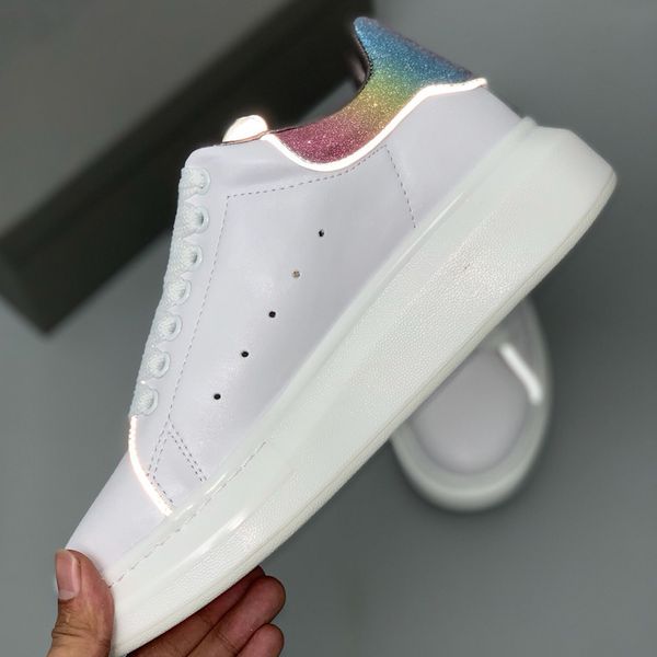 new 3m reflective designer shoes fashion luxury women shoes men's leather lace up platform sole sneakers shoes t01, Black
new 3m reflective designer shoes fashion luxury women shoes men's leather lace up platform sole sneakers shoes t01, Black