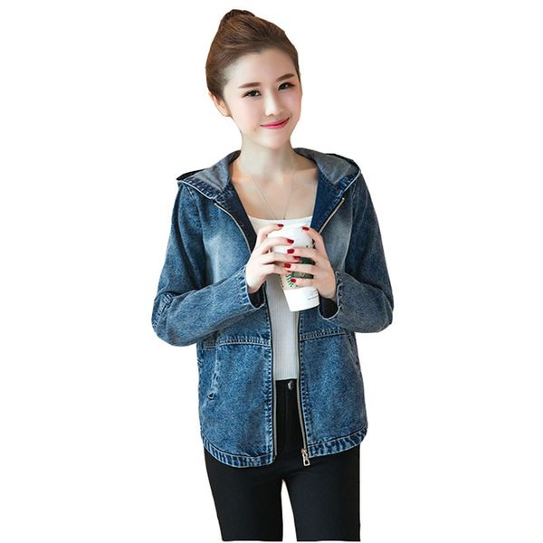 women jeans jacket coats 2019 spring&autumn clothing embroidery casual denim jacket outerwear hooded student plus size k235, Black;brown
women jeans jacket coats 2019 spring&autumn clothing embroidery casual denim jacket outerwear hooded student plus size k235, Black;brown