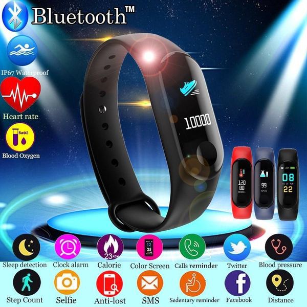 Smart Bracelet M3 Sports Bluetooth Bracelet Waterproof Heart Rate Monitor Sleep Monitoring Smart Watch Wristband Removable
Smart Bracelet M3 Sports Bluetooth Bracelet Waterproof Heart Rate Monitor Sleep Monitoring Smart Watch Wristband Removable