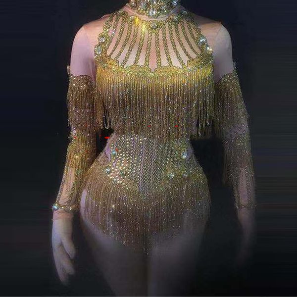 flashing gold rhinestones tassel spandex bodysuit women birthday party rhinestones stage outfit nightclub dance show wear dl3449, Black;red
flashing gold rhinestones tassel spandex bodysuit women birthday party rhinestones stage outfit nightclub dance show wear dl3449, Black;red