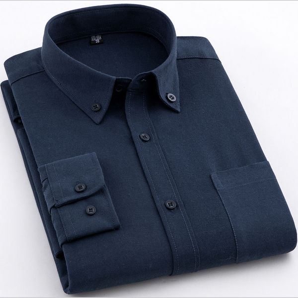mens button-down cotton oxford shirt single patch pocket long sleeve standard-fit plaid/striped casual shirts, White;black
mens button-down cotton oxford shirt single patch pocket long sleeve standard-fit plaid/striped casual shirts, White;black