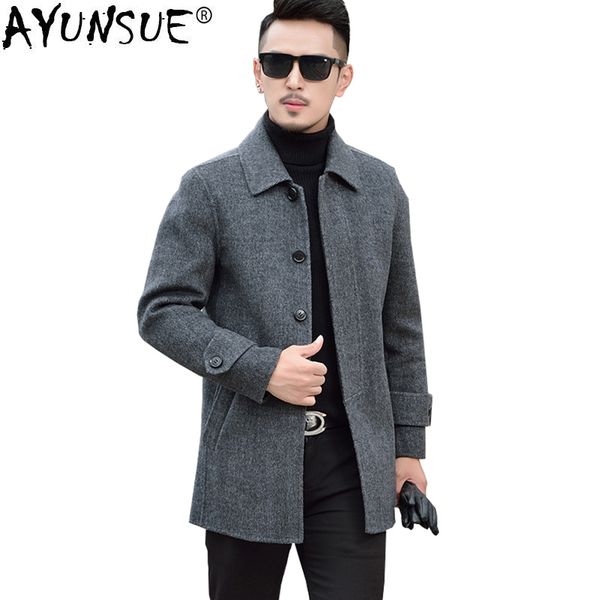 ayusnue 100% wool coat men double-sided overcoat casual man jacket korean mens coats and jackets 2019 manteau homme kj1935, Black
ayusnue 100% wool coat men double-sided overcoat casual man jacket korean mens coats and jackets 2019 manteau homme kj1935, Black