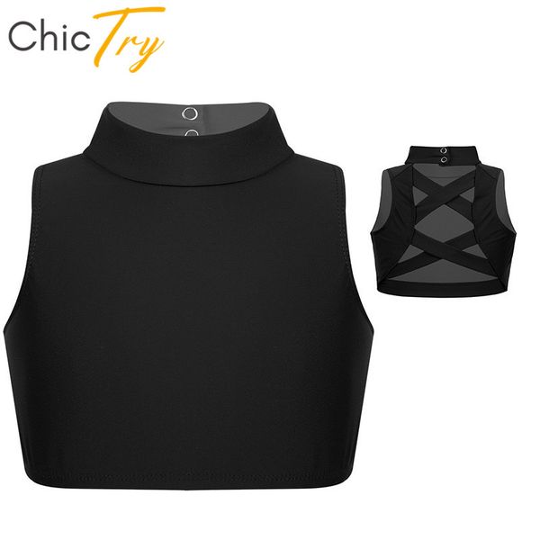 chictry kids teens sleeveless ballet workout gymnastics dance wear girls strappy back stretchy crop stage dance costume, Black;red
chictry kids teens sleeveless ballet workout gymnastics dance wear girls strappy back stretchy crop stage dance costume, Black;red
