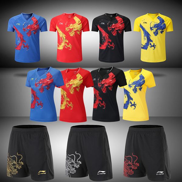 li ning china table tennis shirts men/ women national team competition pingpong suit , chinese dragon sports shorts , badminton tennis shirt, White;black
li ning china table tennis shirts men/ women national team competition pingpong suit , chinese dragon sports shorts , badminton tennis shirt, White;black