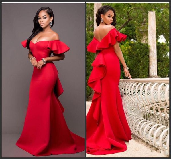 gorgeous red off shoulder prom dresses 2019 new satin backless mermaid evening gowns saudi arabia ruched sweep train formal party dress 1356, Black;red
gorgeous red off shoulder prom dresses 2019 new satin backless mermaid evening gowns saudi arabia ruched sweep train formal party dress 1356, Black;red