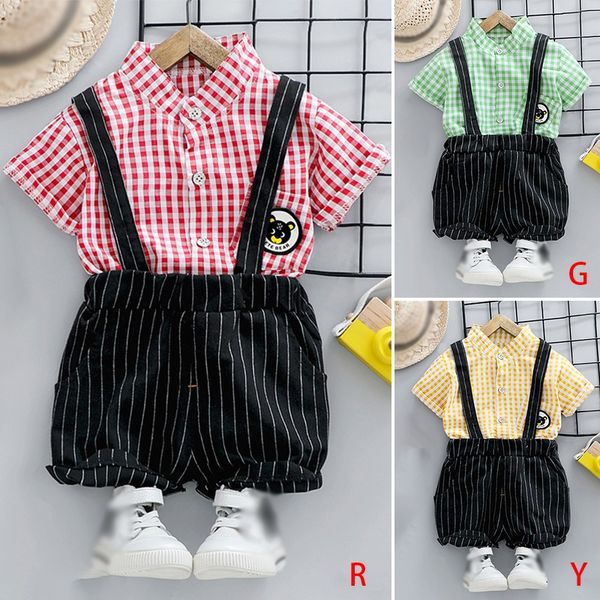 baby boy clothing sets infants boy clothes shorts sleeve plaid +overalls 2pcs outfits summer baby clothing, White
baby boy clothing sets infants boy clothes shorts sleeve plaid +overalls 2pcs outfits summer baby clothing, White