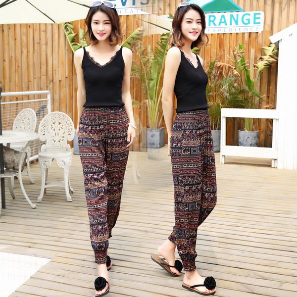 2019 women's taro flower wholesale summer ladies cotton casual pants beach pants home leisure nine points harem s-2xl, Black;white
2019 women's taro flower wholesale summer ladies cotton casual pants beach pants home leisure nine points harem s-2xl, Black;white