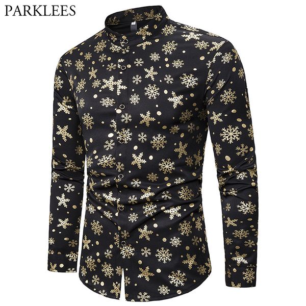 snow gold bronzing christmas shirt men 2019 new long sleeve mandarin collar mens black dress shirts xmas party prom costume 2xl, White;black
snow gold bronzing christmas shirt men 2019 new long sleeve mandarin collar mens black dress shirts xmas party prom costume 2xl, White;black