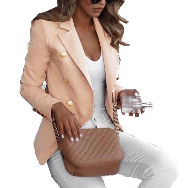 autumn women's blazer fashion elegant office work wear coat suits female lapel button vintage single breasted jacket, White;black
autumn women's blazer fashion elegant office work wear coat suits female lapel button vintage single breasted jacket, White;black
