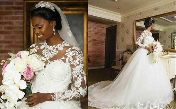 2019 vintage arabic dubai princess wedding dress jewel neck long sleeve appliques lace church formal bride bridal gown plus size custom mad, White
2019 vintage arabic dubai princess wedding dress jewel neck long sleeve appliques lace church formal bride bridal gown plus size custom mad, White