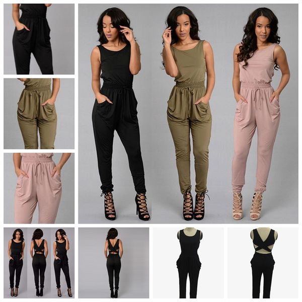 european spring summer new product set round neck sleeveless waist pocket solid color jumpsuit,,support mixed batch, Black;white
european spring summer new product set round neck sleeveless waist pocket solid color jumpsuit,,support mixed batch, Black;white