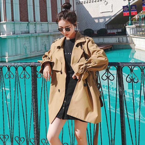 women's trench coats 2021spring and autumn youth solid color double-breasted short coat fashion casual wild jacket khaki s-xl, Tan;black
women's trench coats 2021spring and autumn youth solid color double-breasted short coat fashion casual wild jacket khaki s-xl, Tan;black