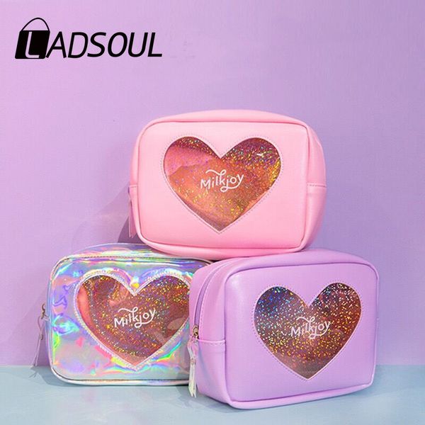 ladsoul women cosmetic cases bling diamonds hologram heart girl pu make up bag case travel toiletry bags pouch storage bag
ladsoul women cosmetic cases bling diamonds hologram heart girl pu make up bag case travel toiletry bags pouch storage bag