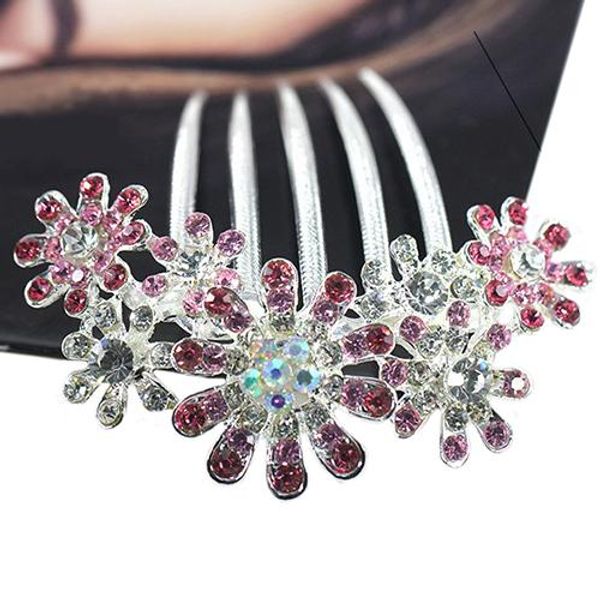 floral rhinestone inlaid hairpin hair clip women hair comb fashion accessory, Slivery;white
floral rhinestone inlaid hairpin hair clip women hair comb fashion accessory, Slivery;white