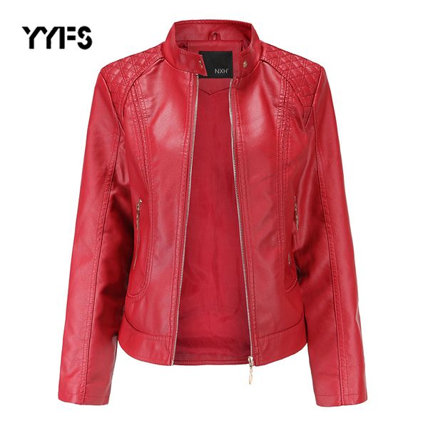 2019 women faux leather jackets fashion stand collar motorcycle pu jackets female autumn biker zipper outerwear chaqueta mujer, Black
2019 women faux leather jackets fashion stand collar motorcycle pu jackets female autumn biker zipper outerwear chaqueta mujer, Black