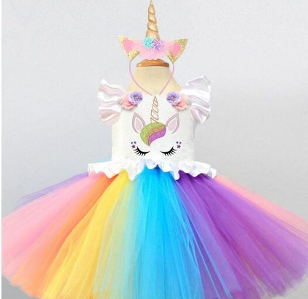 baby girls tutu dresses fancy rainbow princess colorful unicorn dress + headband christmas halloween costume kids girl party dress xf80, Red;yellow
baby girls tutu dresses fancy rainbow princess colorful unicorn dress + headband christmas halloween costume kids girl party dress xf80, Red;yellow