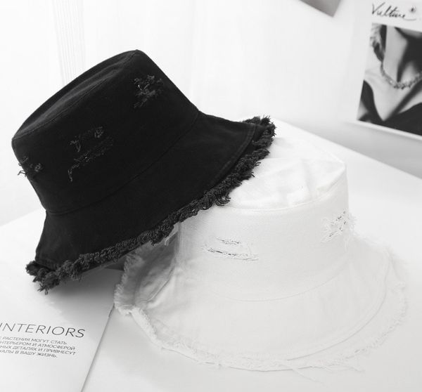 2020 new style female japanese fur-lined beggar fisherman hat summer tide casual frayed black basin hat washed cloth joker hat, Blue;gray 
2020 new style female japanese fur-lined beggar fisherman hat summer tide casual frayed black basin hat washed cloth joker hat, Blue;gray