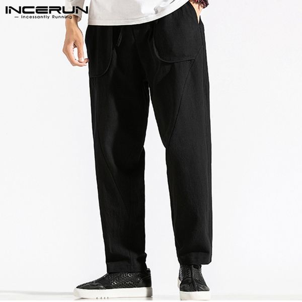 men casual pants 2020 drawstring solid color joggers loose mens harem pants vintage streetwear cotton pockets trousers incerun, Black
men casual pants 2020 drawstring solid color joggers loose mens harem pants vintage streetwear cotton pockets trousers incerun, Black