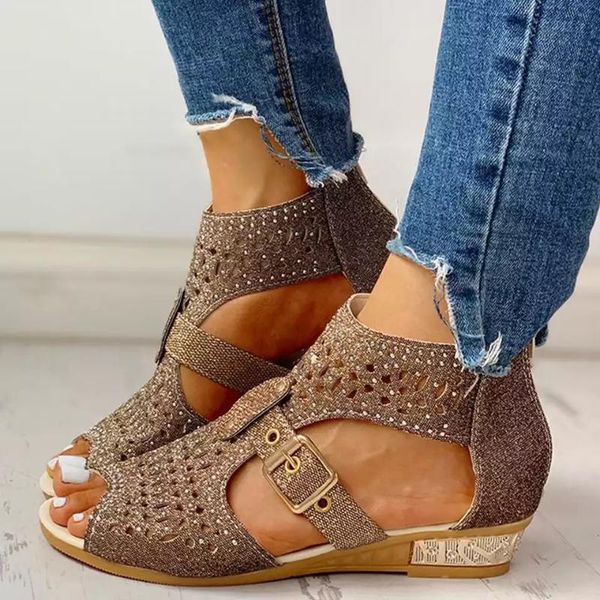 women's sandals hollow gladiator zipper summer women shoes fashion fish mouth hollow diamond roma shoes leisure bling footwear, Black
women's sandals hollow gladiator zipper summer women shoes fashion fish mouth hollow diamond roma shoes leisure bling footwear, Black
