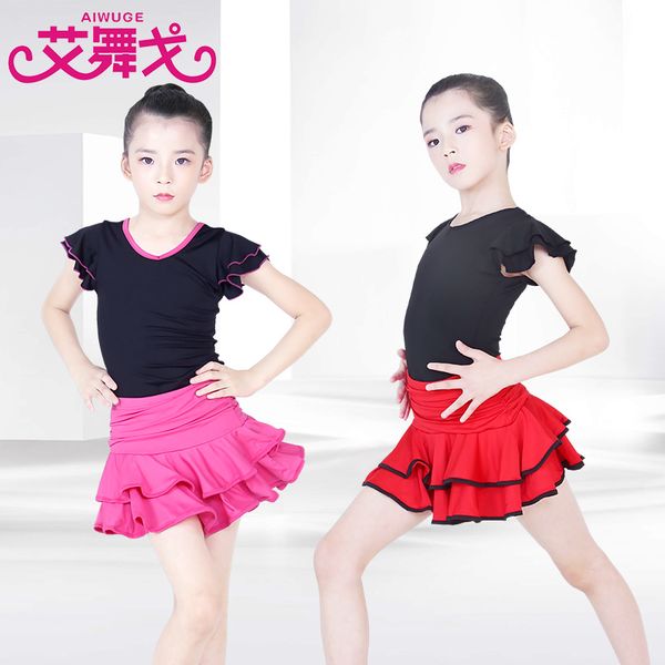 children's latin dance costume short-sleeved suit girls summer dance clothes practice clothes girls latin skirt costumes, Black;red
children's latin dance costume short-sleeved suit girls summer dance clothes practice clothes girls latin skirt costumes, Black;red