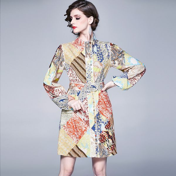 spring women vintage dress ladies lantern sleeve stand collar print lady dress casual party mini elegant vestid dresses, White
spring women vintage dress ladies lantern sleeve stand collar print lady dress casual party mini elegant vestid dresses, White