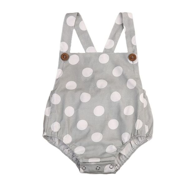 US Stock Summer Newborn Baby Girls Backless Dot Romper Jumpsuit Outfits