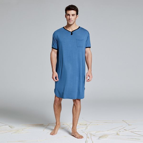 2020 thin extended t-shirt loose short-sleeved pajamas men's casual t-shirt home clothes home clothes fashion, Blue;red
2020 thin extended t-shirt loose short-sleeved pajamas men's casual t-shirt home clothes home clothes fashion, Blue;red