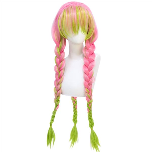 dianqi demon slayer kanroji mitsuri braid cosplay wigs with bangs light green pink anime synthetic long wigs easy matching hair, Black
dianqi demon slayer kanroji mitsuri braid cosplay wigs with bangs light green pink anime synthetic long wigs easy matching hair, Black