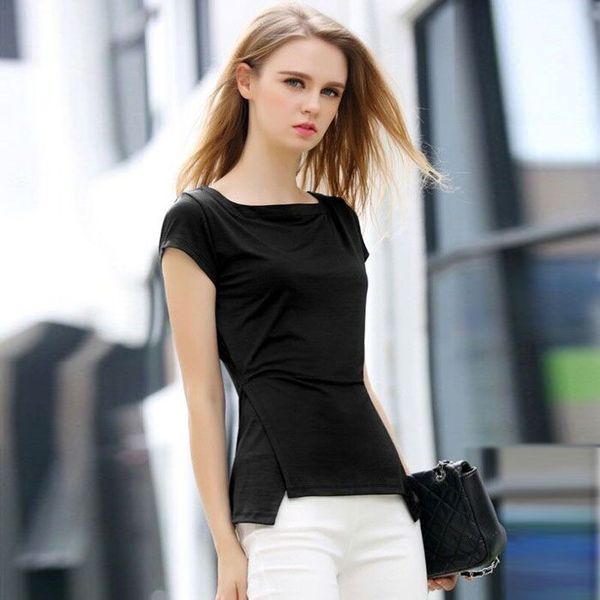 europe 2020 summer women solid color shirt collar t-shirt female short-sleeved t-shirt slim was thin t-shirt, White
europe 2020 summer women solid color shirt collar t-shirt female short-sleeved t-shirt slim was thin t-shirt, White