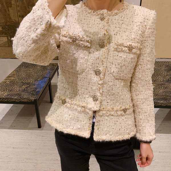 2019 autumn runway celebrity women single breasted o-neck twist tweed coats lurex weave jackets y382, Black;brown
2019 autumn runway celebrity women single breasted o-neck twist tweed coats lurex weave jackets y382, Black;brown