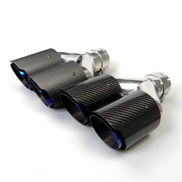 dual carbon fiber + stainless steel burnt blue auto universal exhaust tip double end pipe for bmw benz vw golf toyota honda no logo
dual carbon fiber + stainless steel burnt blue auto universal exhaust tip double end pipe for bmw benz vw golf toyota honda no logo