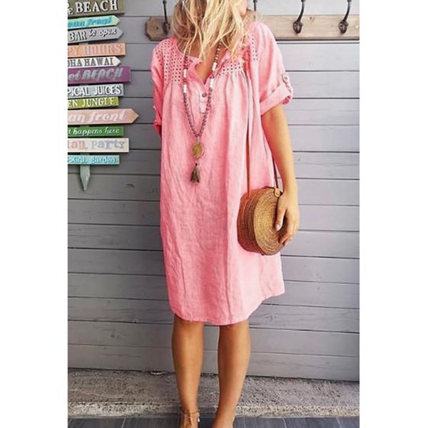 women summer casual short sleeve solid loose shift daily paneled plain dresses short sleeve sarafans vestido female robe femme, Black;gray
women summer casual short sleeve solid loose shift daily paneled plain dresses short sleeve sarafans vestido female robe femme, Black;gray
