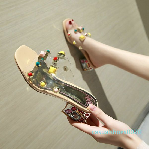 sianie tianie 2020 summer yellow colorful woman slippers crystal peep toe female outdoor slides chunky high heels mules size 46 c20, Black
sianie tianie 2020 summer yellow colorful woman slippers crystal peep toe female outdoor slides chunky high heels mules size 46 c20, Black