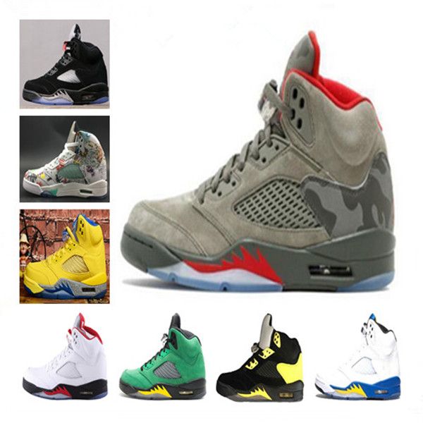 5s mens basketball shoes oregon dunks graffiti wings fire red camo black metallic yellow laney white men sports sneakers size 40-47
5s mens basketball shoes oregon dunks graffiti wings fire red camo black metallic yellow laney white men sports sneakers size 40-47