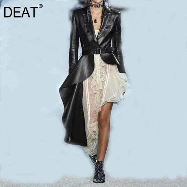 deat autumn and winter fashion clothes women turn-down collar full sleeve pu leather asymmetrical windbreaker trench wj15101l, Black;brown
deat autumn and winter fashion clothes women turn-down collar full sleeve pu leather asymmetrical windbreaker trench wj15101l, Black;brown