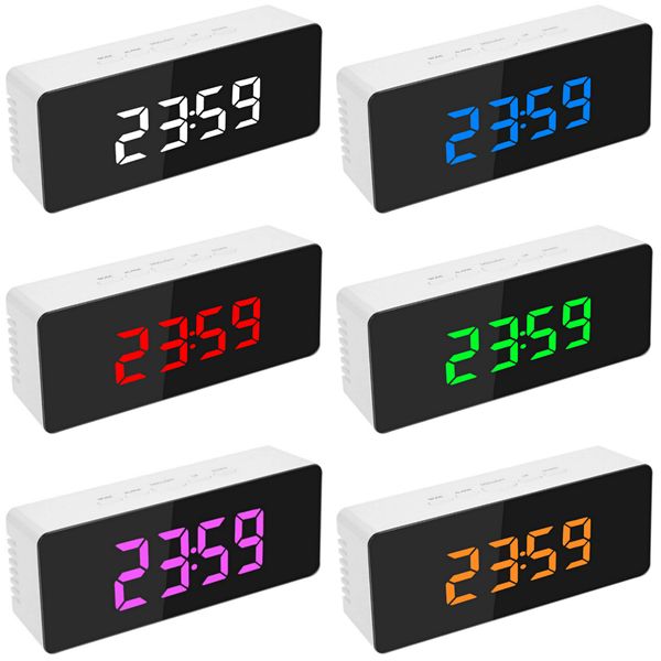 6 цветов led зеркало будильник цифровой snooze настольные часы будильник свет электронные большой время температура дисплей домашнее украшен
6 цветов led зеркало будильник цифровой snooze настольные часы будильник свет электронные большой время температура дисплей домашнее украшен