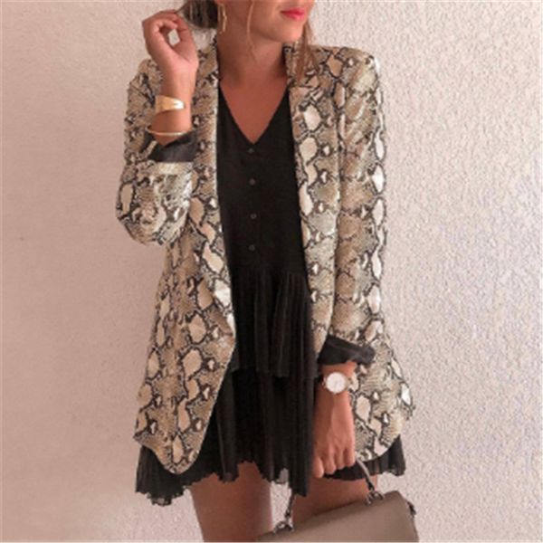 women's suits & blazers 2021 women chic snakeskin long sleeve notched slim blazer formal suit casual coat outwear jackets plus size, White;black
women's suits & blazers 2021 women chic snakeskin long sleeve notched slim blazer formal suit casual coat outwear jackets plus size, White;black