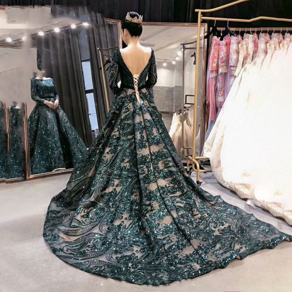hunter green sequined long sleeves evening dress 2019 saudi arabic muslim women formal gowns dubai kaftan vestidos de festa prom dress, Black
hunter green sequined long sleeves evening dress 2019 saudi arabic muslim women formal gowns dubai kaftan vestidos de festa prom dress, Black