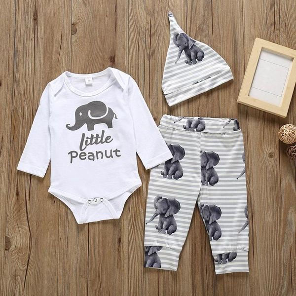3pcs sets cute toddler baby boys elephant cotton warm clothes print romper and floral pants and hat daily leisure, White
3pcs sets cute toddler baby boys elephant cotton warm clothes print romper and floral pants and hat daily leisure, White