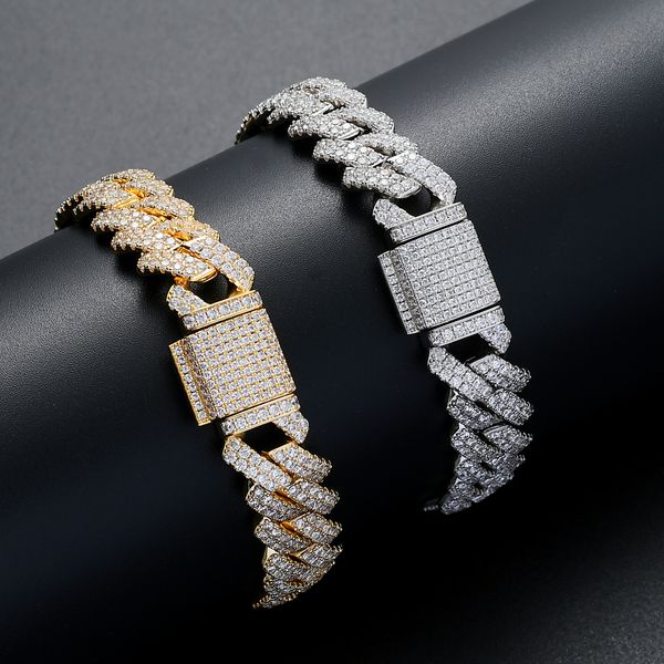 13mm copper micro zircon bracelet box buckle diamond full of zirconium men's bracelet, Black
13mm copper micro zircon bracelet box buckle diamond full of zirconium men's bracelet, Black