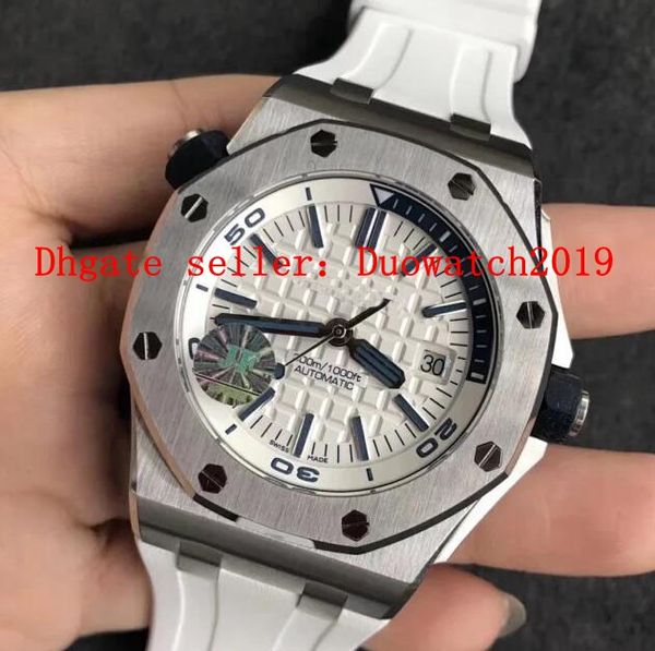 men's 42mm eta cal.3120 date men royal white dial 15710 rubber waterproof diver miyota offshore diver sport wristwatch, Slivery;brown
men's 42mm eta cal.3120 date men royal white dial 15710 rubber waterproof diver miyota offshore diver sport wristwatch, Slivery;brown