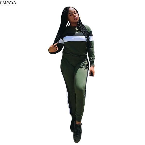 autumn new stripes side splicing women's set long sleeve t-shirt pencil pants suit two piece set sporting tracksuit outfit gl660, White
autumn new stripes side splicing women's set long sleeve t-shirt pencil pants suit two piece set sporting tracksuit outfit gl660, White