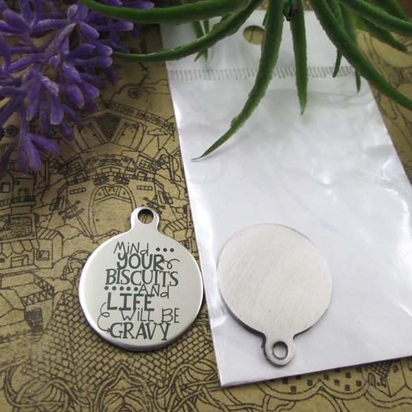 40pcs--"mind your biscuits and life will be gravy"stainless steel charms more style for choosing diy charms pendants for necklace, Bronze;silver
40pcs--"mind your biscuits and life will be gravy"stainless steel charms more style for choosing diy charms pendants for necklace, Bronze;silver