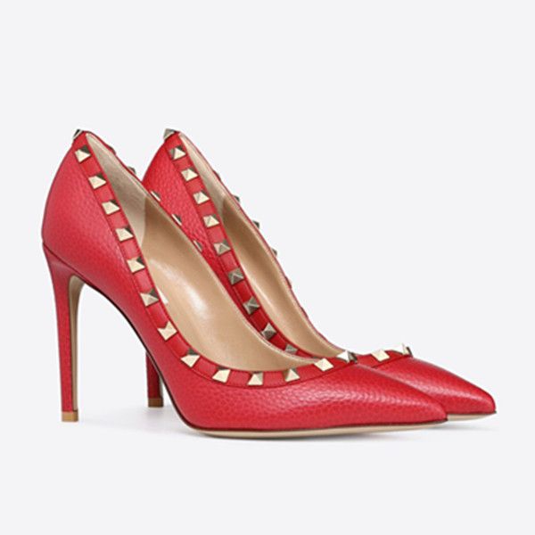 women dress shoes rock patent high heels stud pumps rivets real leather pointed toe wedding shoes gift valentine party shoes brand box 34-43, Black
women dress shoes rock patent high heels stud pumps rivets real leather pointed toe wedding shoes gift valentine party shoes brand box 34-43, Black