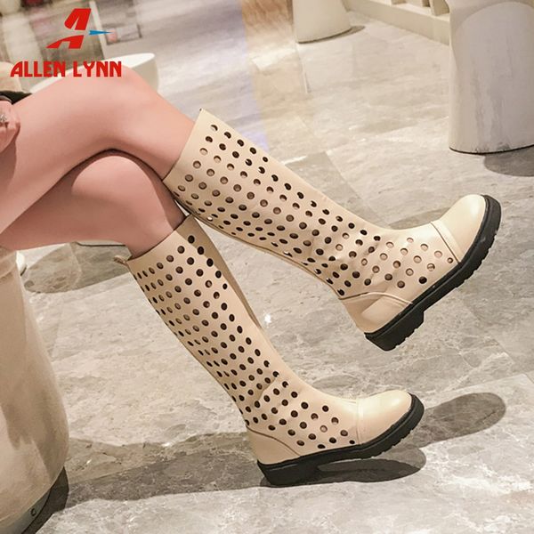 allenlynn summer knee high boots woman fashion concise hollow ladies lace up round toe flat heels summer boots size 34-43, Black
allenlynn summer knee high boots woman fashion concise hollow ladies lace up round toe flat heels summer boots size 34-43, Black