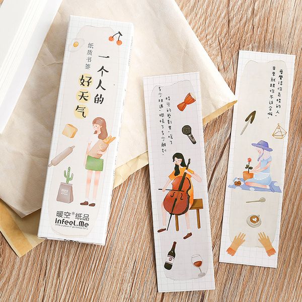 30 pcs/set novelty a person's good weather paper bookmark book holder message card promotional gift stationery
30 pcs/set novelty a person's good weather paper bookmark book holder message card promotional gift stationery