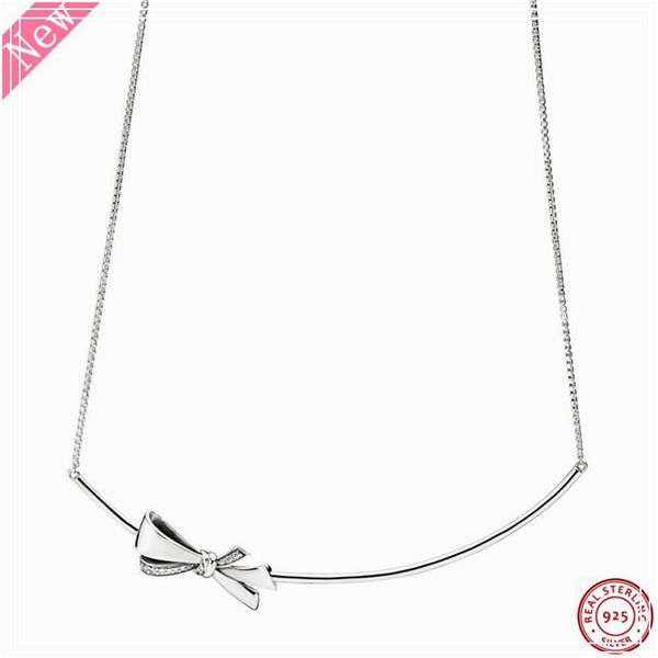 new arrival clear cz brilliant bow necklaces for women jewelry in real 925 sterling silver with delicate chain curved bar fln065
new arrival clear cz brilliant bow necklaces for women jewelry in real 925 sterling silver with delicate chain curved bar fln065