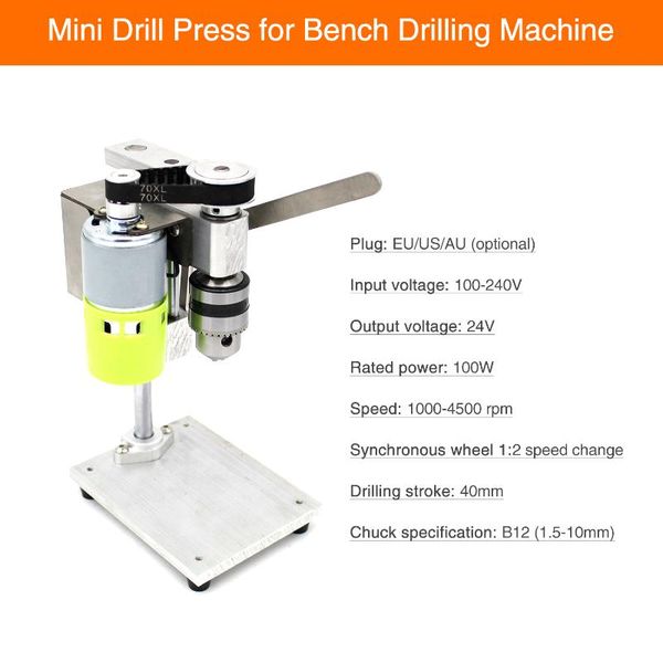 professional high precision diy pure drill press 7 speeds drilling chuck 1.5-10mm power tools mini aluminum bench electric drill
professional high precision diy pure drill press 7 speeds drilling chuck 1.5-10mm power tools mini aluminum bench electric drill