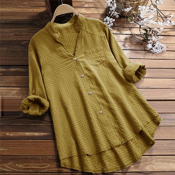 new women's v neck loose shirt long sleeve plaid blouse ladies button pocket casual loose womens and blouse summer, White
new women's v neck loose shirt long sleeve plaid blouse ladies button pocket casual loose womens and blouse summer, White